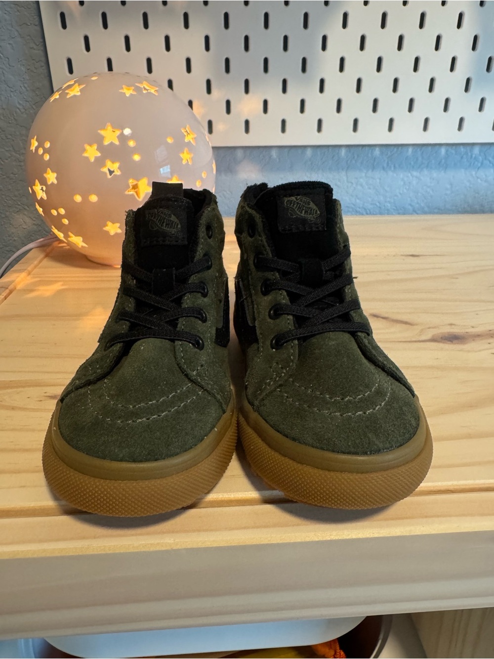 Vans Olive Suede High-Top Sneakers with Gum Outsole